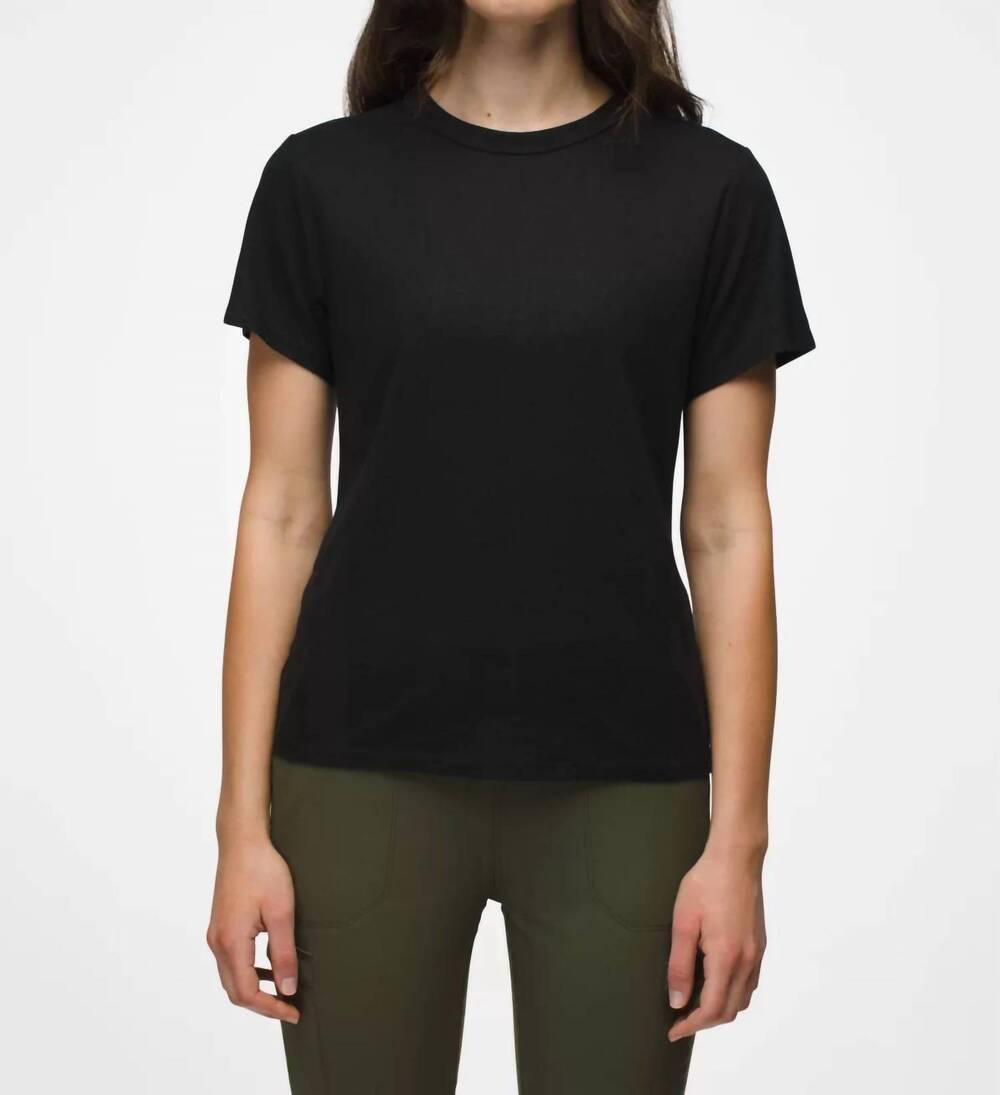 NEW PRANA cozy up short sleeve crewneck tee in black